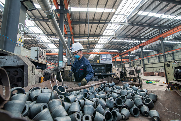 克孜勒苏柯尔克孜网架配件-锥头加工车间